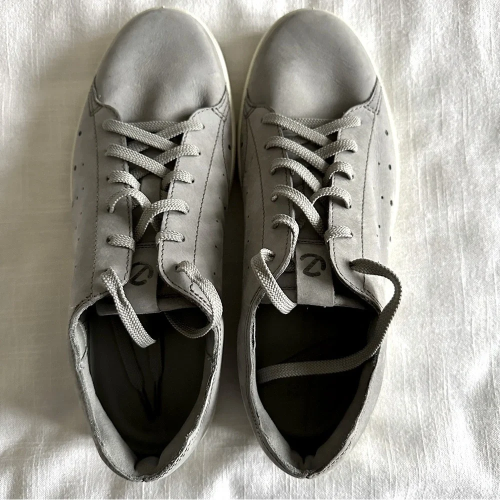 Ecco Mens Soft 7 Cloud Sneakers Shoes Nubuck Leather Sz 11-11.5/45EU Golf Office